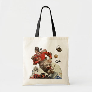 Bolsa Tote Jogador de futebol americano quarterback correndo