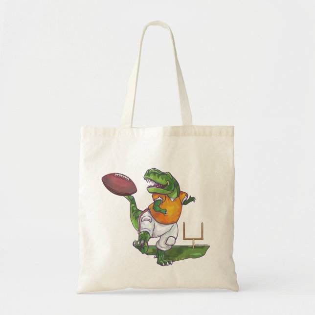 Bolsa Tote Jogador de futebol de Dino (Frente)