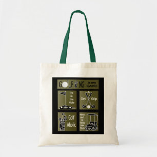 Bolsa Tote Jogador de golfe cómico