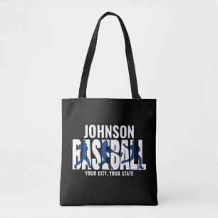 Bolsa Tote Jogador de Jogo de NOMES ADD da Equipe de Baseball