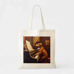 Bolsa Tote Jogador de Piano de Cães