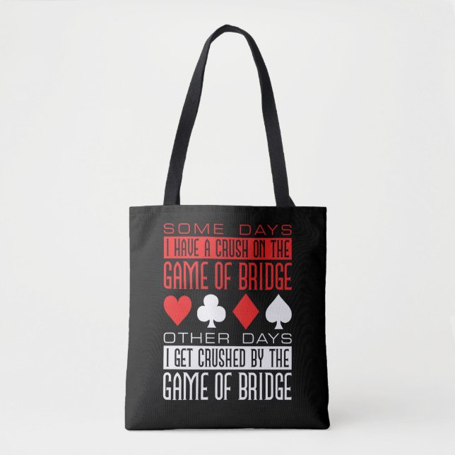 Bolsa Tote Jogador de Ponte Engraçado Esmagado pelo Jogo (Frente)