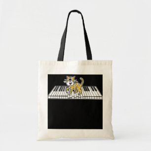 Bolsa Tote Jogador de Teclado Pianista de Kitten de Gato Pian