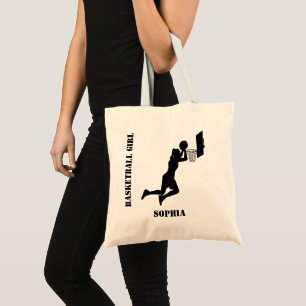 Bolsa Tote Jogadora de basquete, Aniversário de Basquete