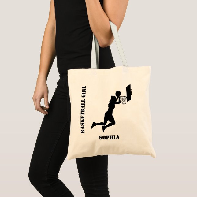 Bolsa Tote Jogadora de basquete, Aniversário de Basquete (Frente (produto))