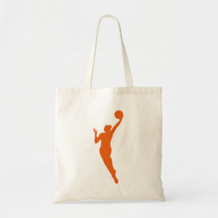 Bolsa Tote Jogadora de basquete dinâmica Silhouette Design