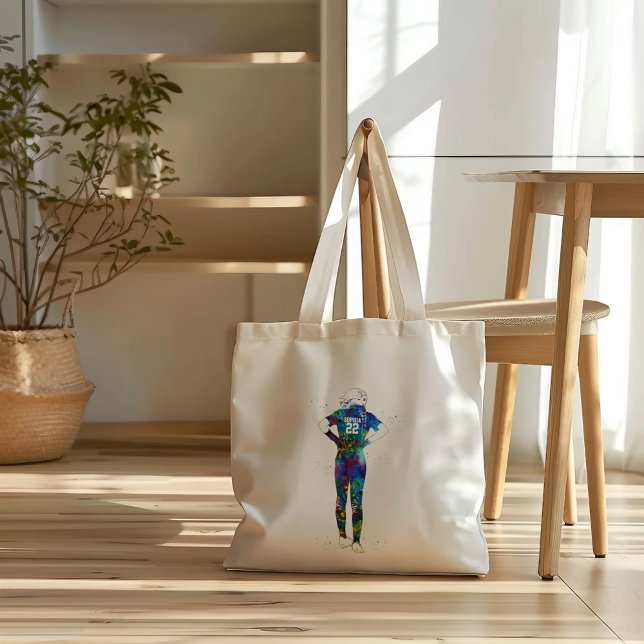 Bolsa Tote Jogadora de Softbol Feminino (Criador carregado)