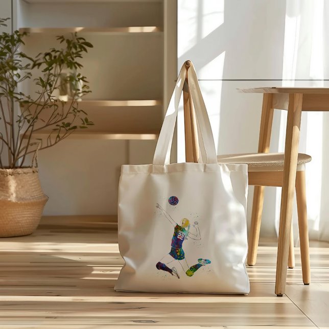 Bolsa Tote Jogadora de Volei Feminina (Criador carregado)