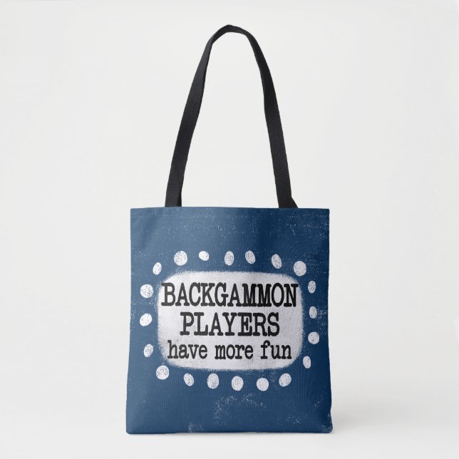 Bolsa Tote Jogadores De Backgammon Têm Mais Toque (Frente)