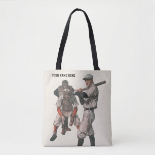 Bolsa Tote Jogadores De Beisebol Esportivos Vintage
