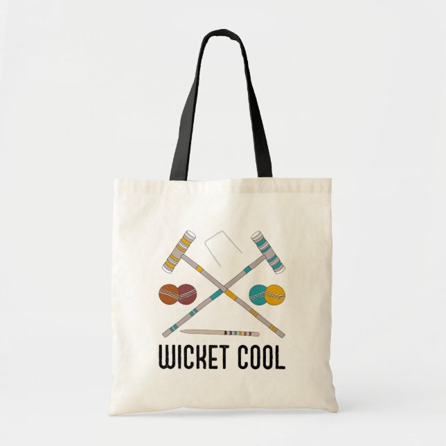 Bolsa Tote Jogadores Legal Engraçados de Wicket (Frente)