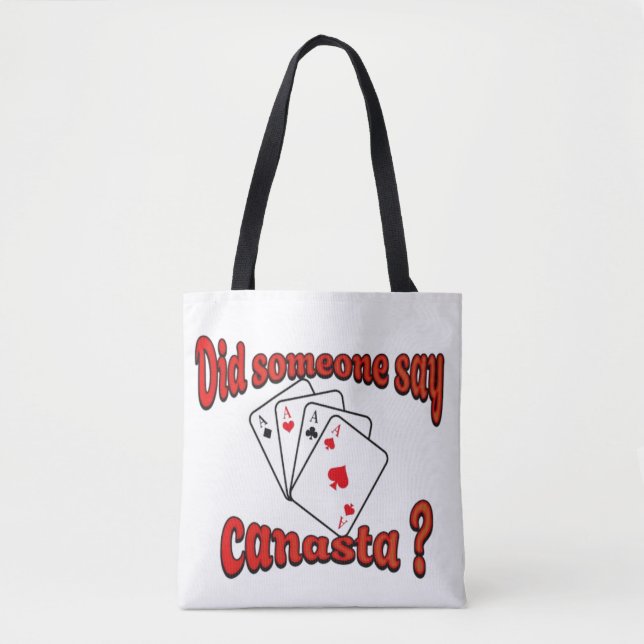 Bolsa Tote Jogar cartas Canasta (Frente)