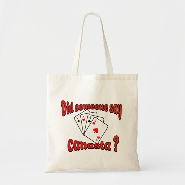 Bolsa Tote Jogar cartas Canasta (Frente)