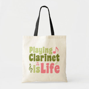 Bolsa Tote Jogar o clarinete é vida
