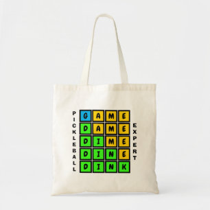 Bolsa Tote Jogo de Palavras Puzzle DINK Pickleball