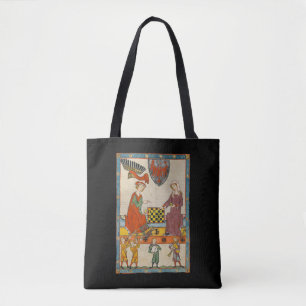 Bolsa Tote Jogo de Xadrez Codex Manesse Século XIV