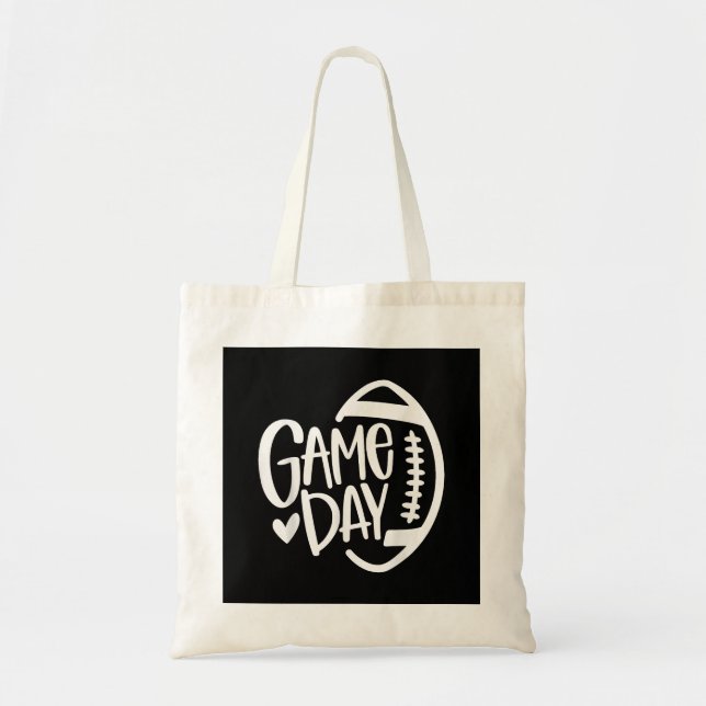 Bolsa Tote Jogo Dia de Futebol Estação Engraçada Homens Mulhe (Frente)