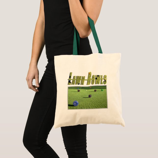 Bolsa Tote Jogo E Logotipo Do Lawn Bowls (Frente (produto))