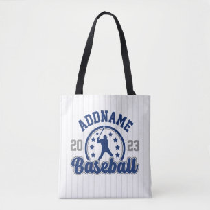 Bolsa Tote Jogo Jogador da Equipe Baseball de NOME Personaliz
