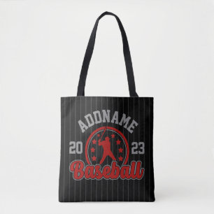 Bolsa Tote Jogo Jogador da Equipe Baseball de NOME Personaliz
