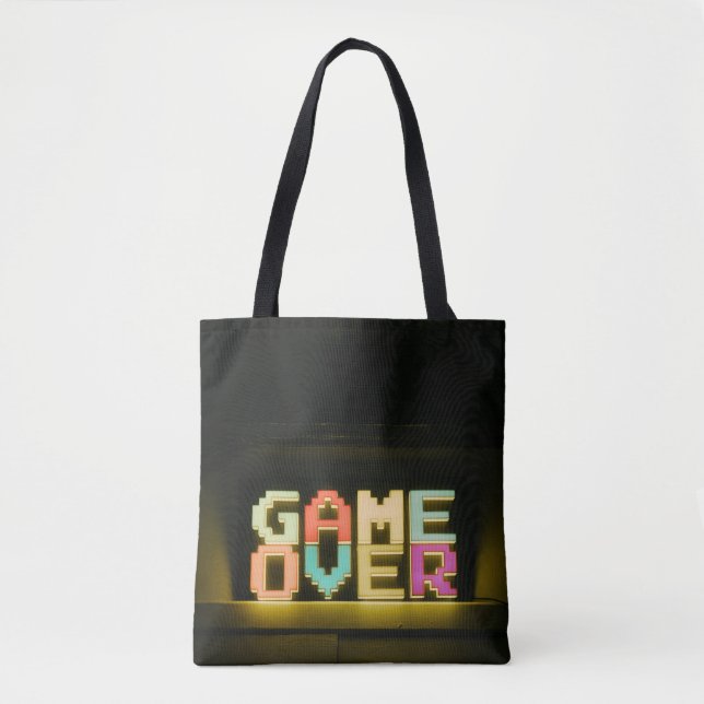 Bolsa Tote Jogo Sobre As Artes Simples De Pixel De Artes Simp (Frente)