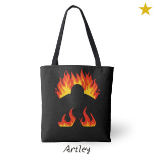 Bolsa Tote Jogos de Tabuleiro Meeple Legal Em Chamas