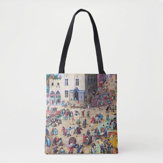 Bolsa Tote Jogos Infantis, Pieter Bruegel (Frente)