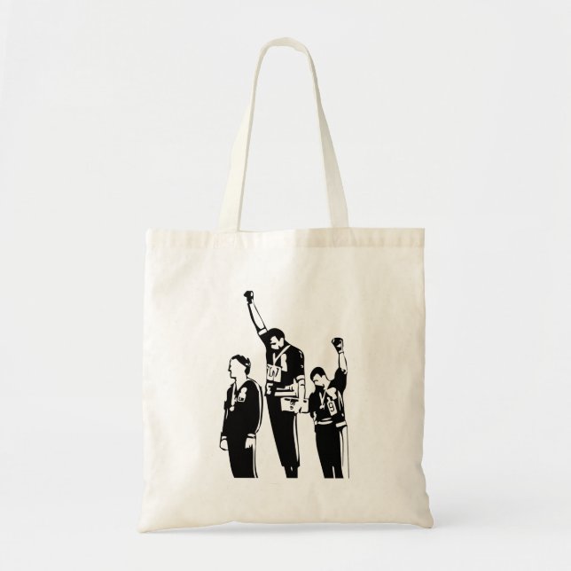 Bolsa Tote Jogos Olímpicos 1968 - Salute de energia preta (Frente)