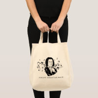 Johann Sebastian Bach Portrait e Bust com Notes
