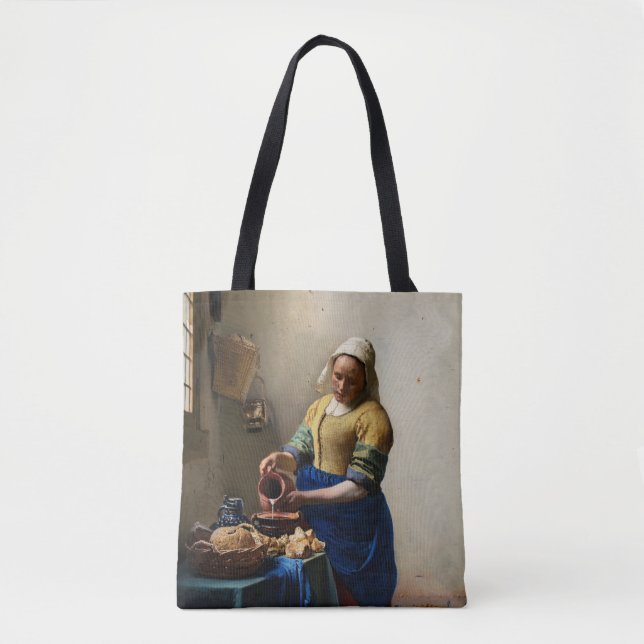 Bolsa Tote Johannes Vermeer - A Milkmaid (Frente)