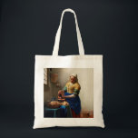 Bolsa Tote Johannes Vermeer. Milkmaid. Vintage belas artes<br><div class="desc">Johannes Vermeer "The Milkmaid" tote bag.</div>