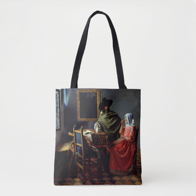 Bolsa Tote Johannes Vermeer - O Vidro do Vinho (Frente)