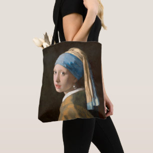 Bolsa Tote Johannes Vermeer, Rapariga com Ouriço de Pérolas (