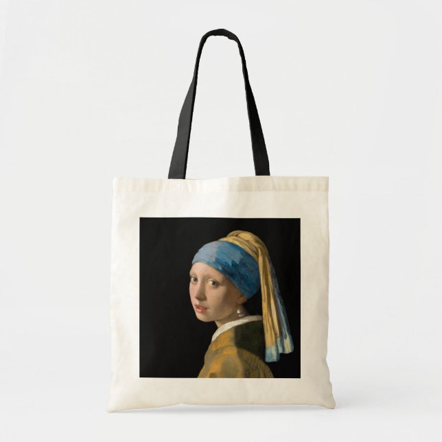 Bolsa Tote Johannes Vermeer - Rapariga com um Ouriço de Pérol (Frente)