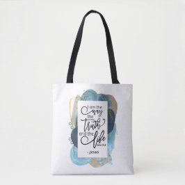 Bolsa Tote John 14:6 Eu sou o jeito que a vida é Bíblia crist