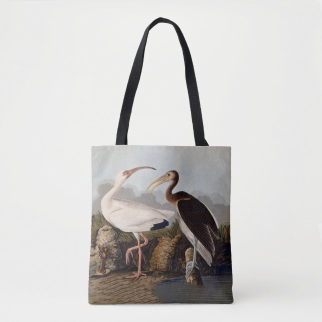Bolsa Tote John James Audubon White Ibis Bird Print Classic (Frente)
