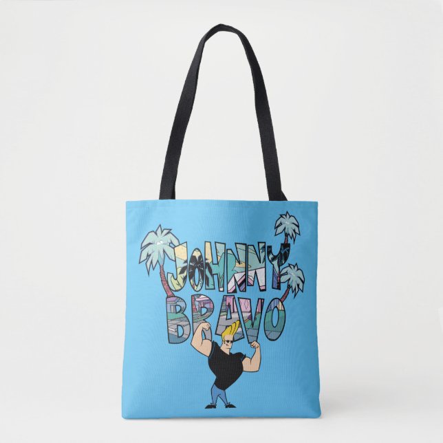 Bolsa Tote Johnny Bravo Palm Tree Name (Frente)