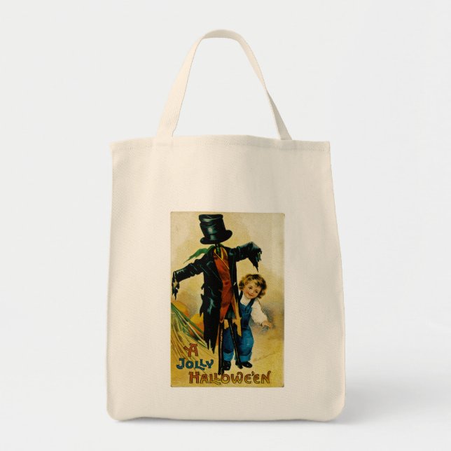 Bolsa Tote Jolly Halloween Scarecrow (Frente)
