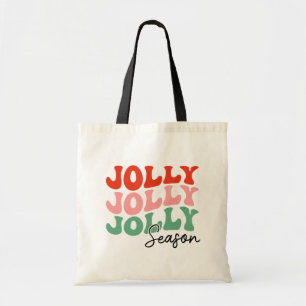 Bolsa Tote Jolly Jolly Jolly Season Retro Holiday Typografia