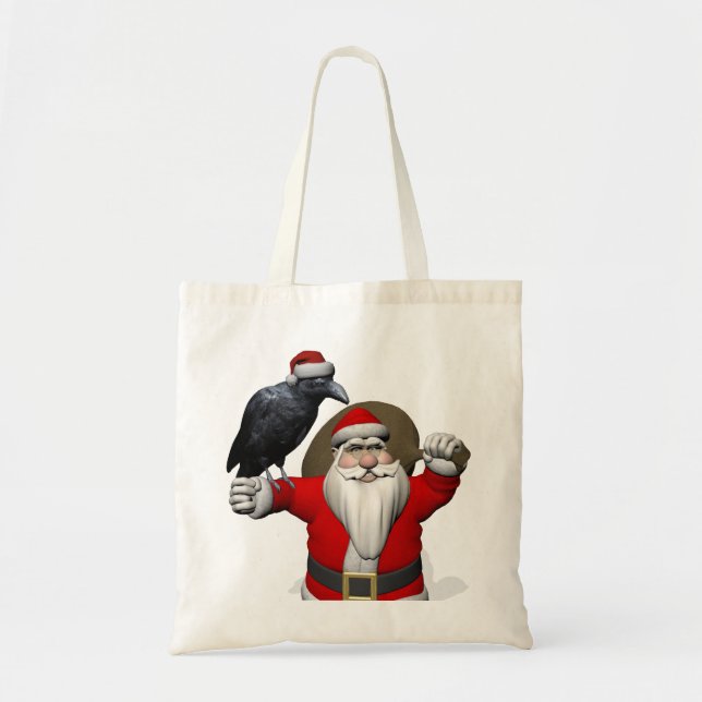 Bolsa Tote Jolly Santa Claus ama Black Ravens (Frente)