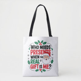 Bolsa Tote Jolly Santa Claus Traz Alegria Festiva a Todos