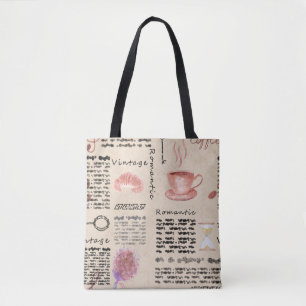 Bolsa Tote Jornal Românico Vintage