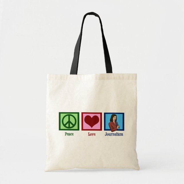 Bolsa Tote Jornalismo do Amor pela Paz (Frente)
