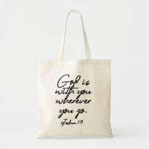 Bolsa Tote Joshua 1-9 Deus está com você aonde quer que voc
