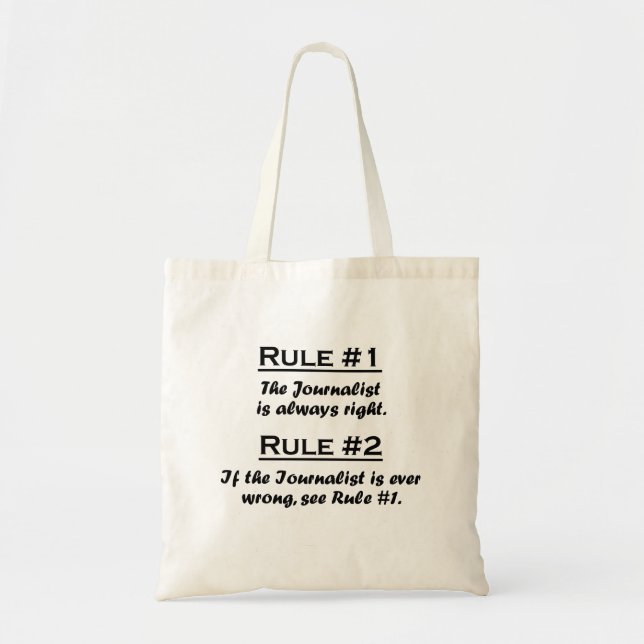 Bolsa Tote Journalista da regra (Frente)