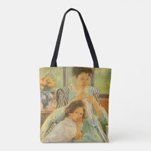 Bolsa Tote Jovem Mãe Costurando de Mary Cassatt, Arte Antiga