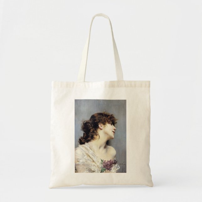 Bolsa Tote Jovens animadas (por Giovanni Boldini) (Frente)