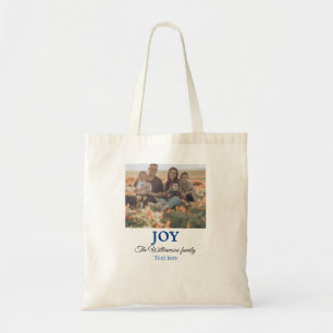 Bolsa Tote Joy christmas adiciona nome de família presentes d