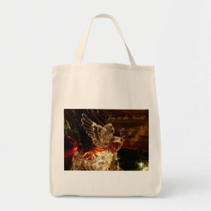 Bolsa Tote Joy do Natal do Anjo Cristal para o Mundo