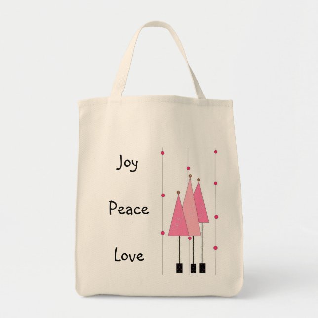 Bolsa Tote Joy Peace Love... (Frente)